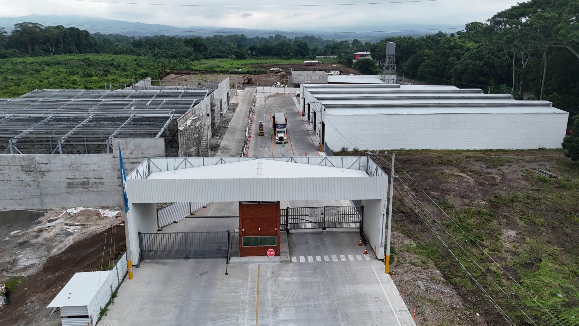 Vista aérea del parque industrial