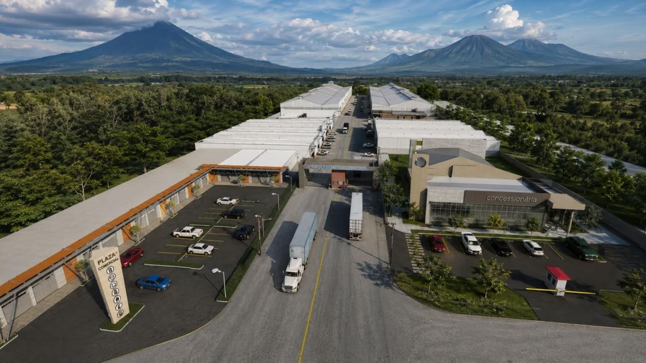 Render panorámico del proyecto industrial